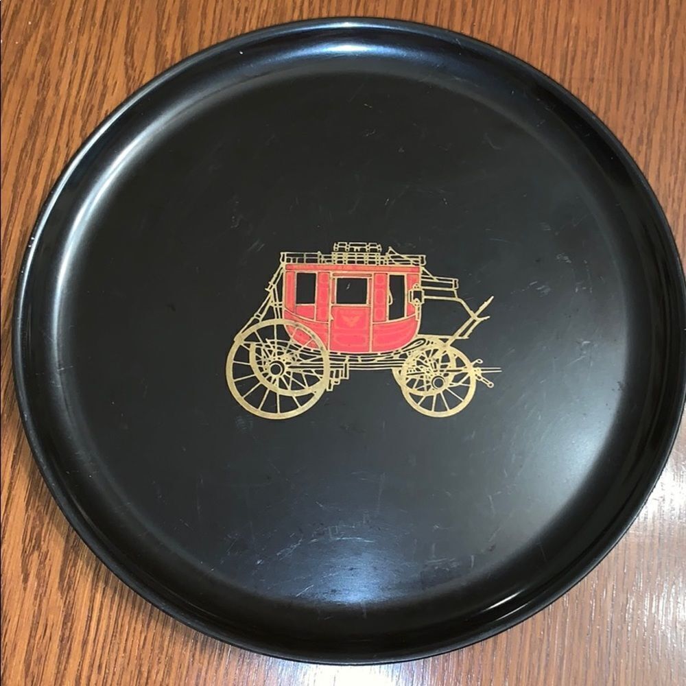 Couroc of Monterey stagecoach serving tray